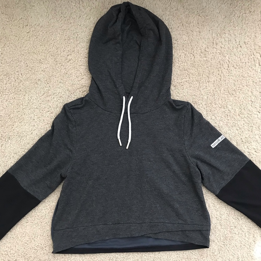 Gymshark x Nikki Black Crop Hoodie